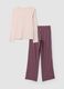 Mauve purple organic cotton crew-neck pyjamas_6