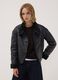 Black regular jacket with wide collar_2