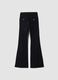 Jeans neri flare in cotone elasticizzato_7