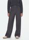 Grey formal stretch-viscose trousers with belt_1