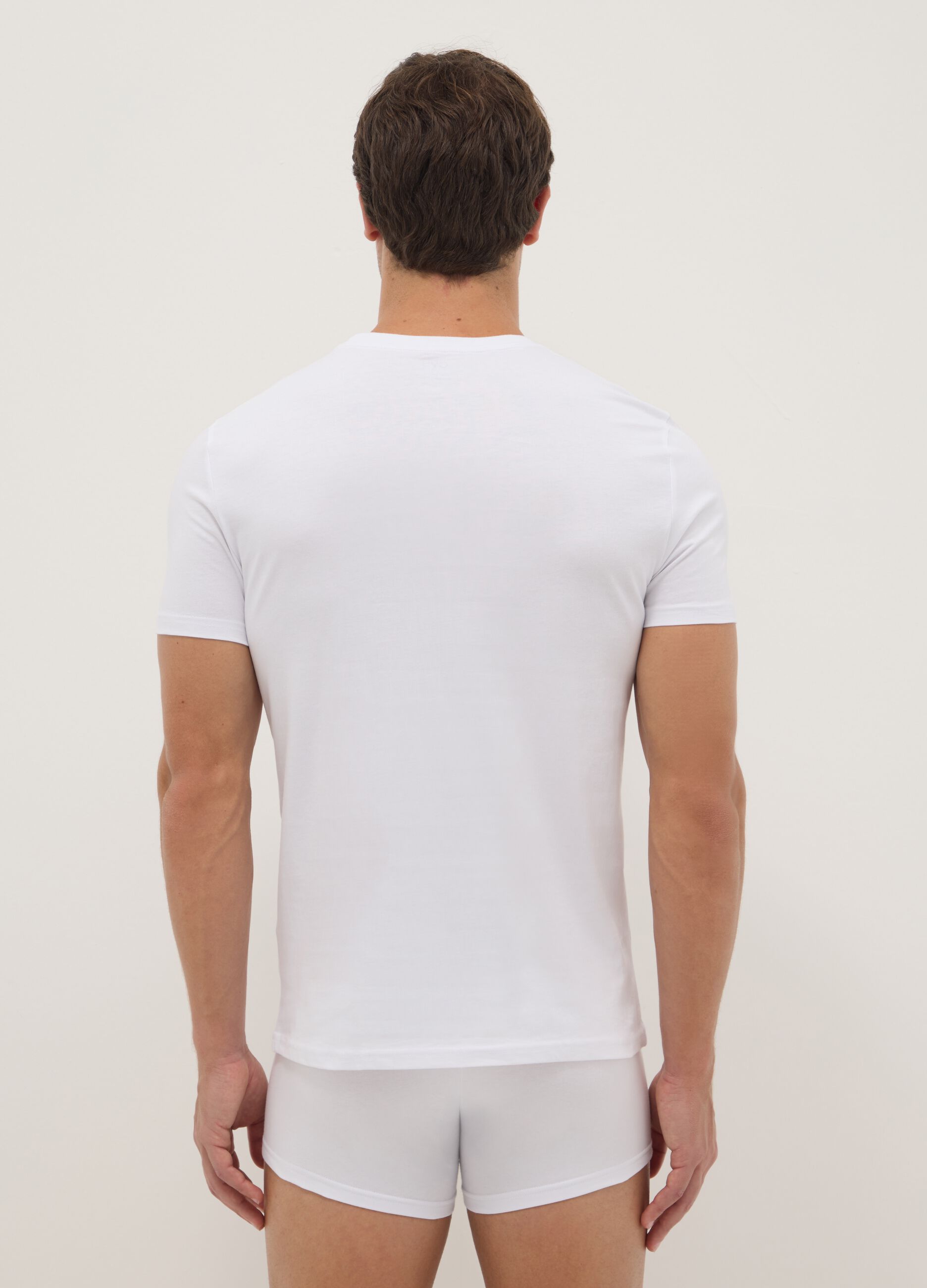 Twin pack of white cotton t-shirts in regular fit
