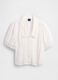 White blouse with short puff sleeves_4