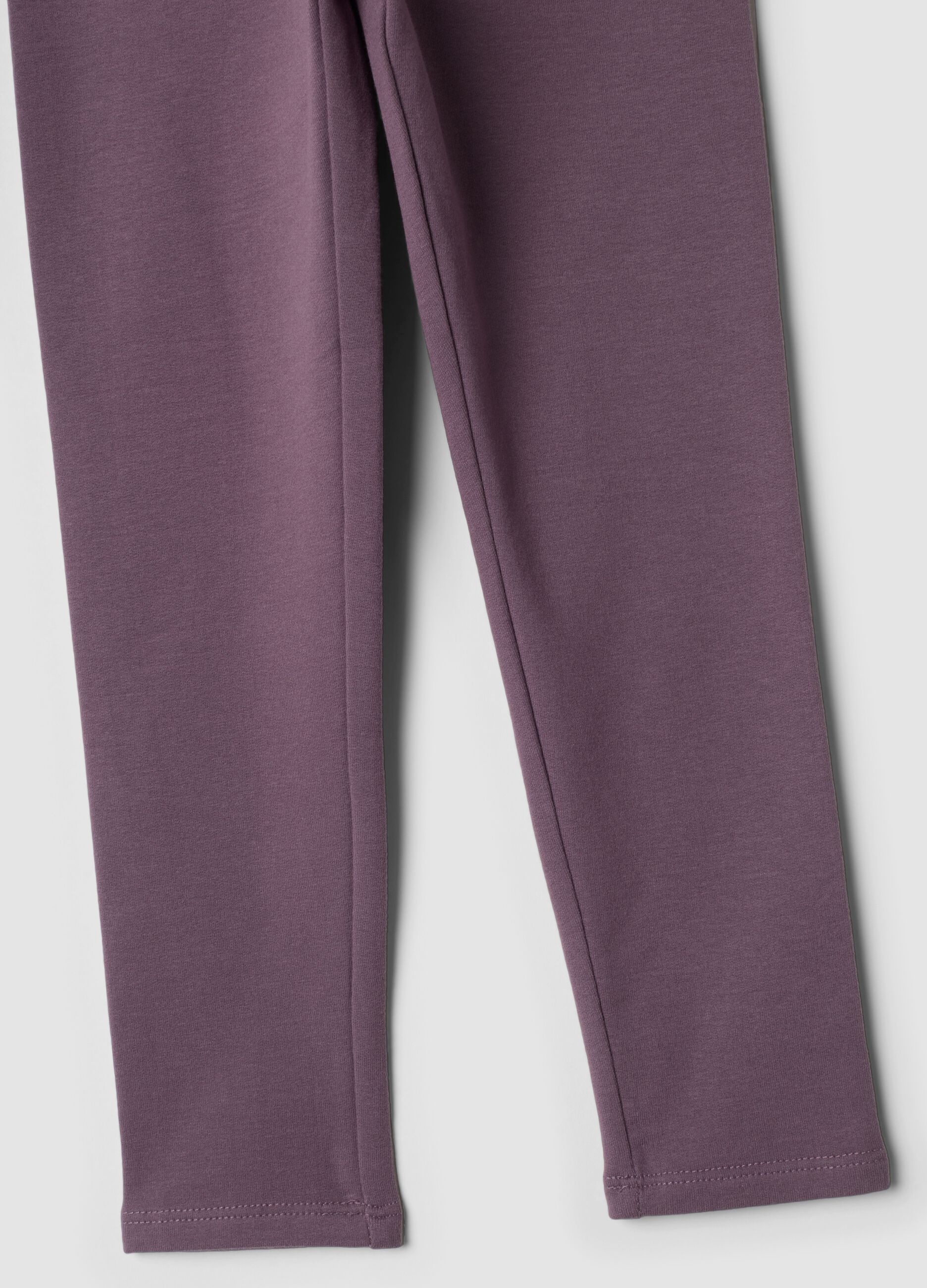 Purple stretch organic cotton leggings