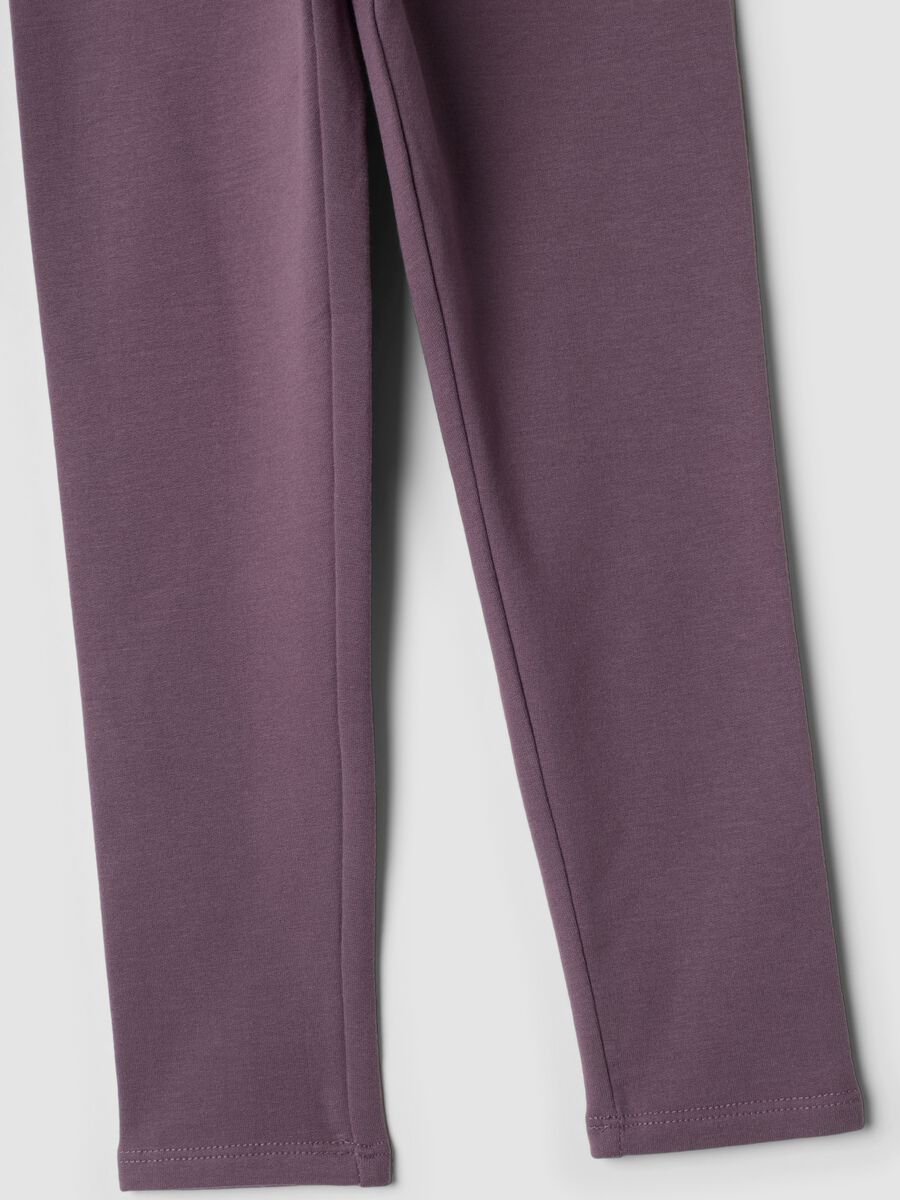Purple stretch organic cotton leggings_3