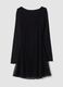 Black stretch fabric crew-neck dress_2