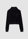 Black Velour Jacket with Rhinestone Logo_6
