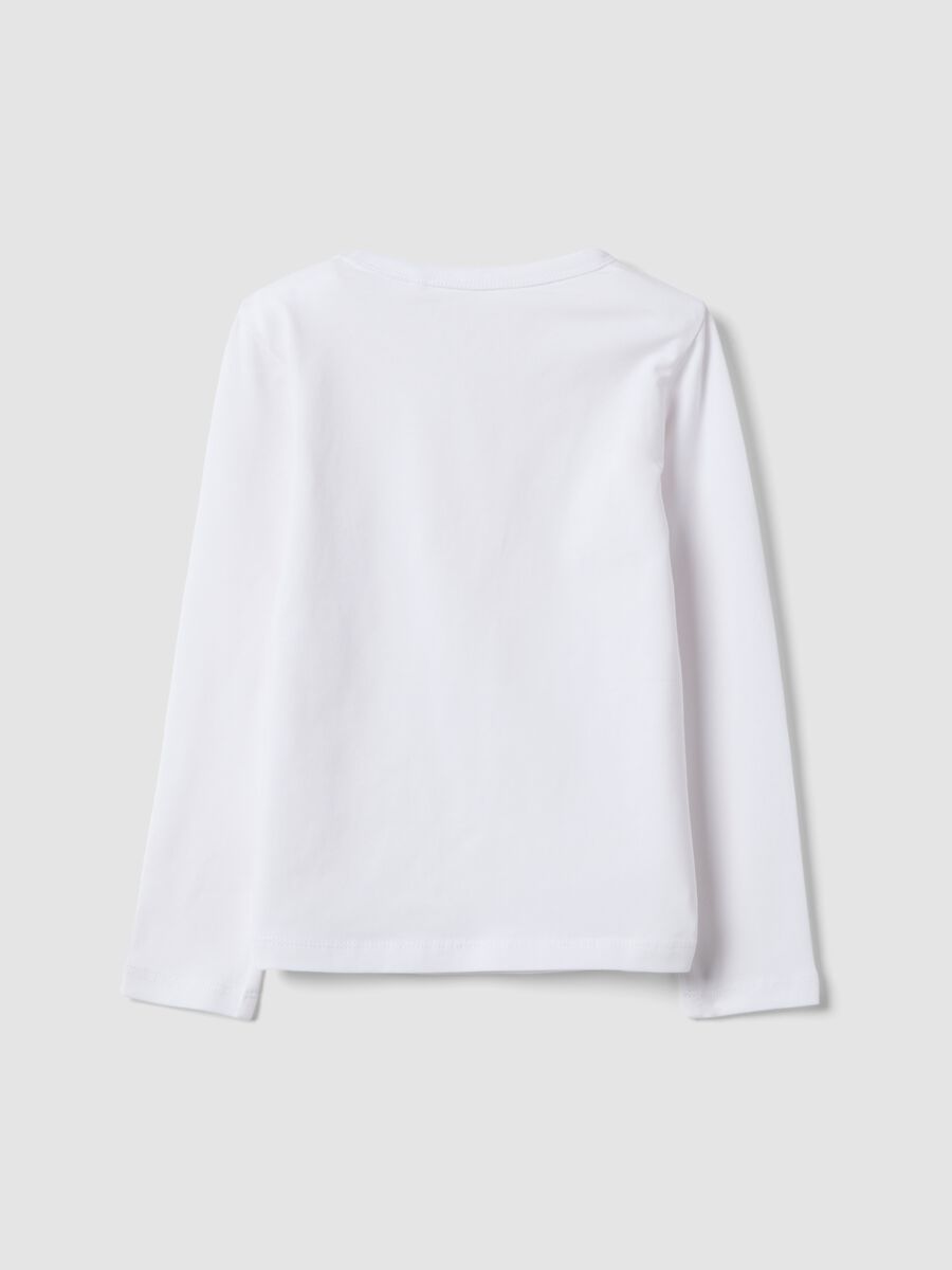 White long-sleeve stretch cotton T-shirt_1