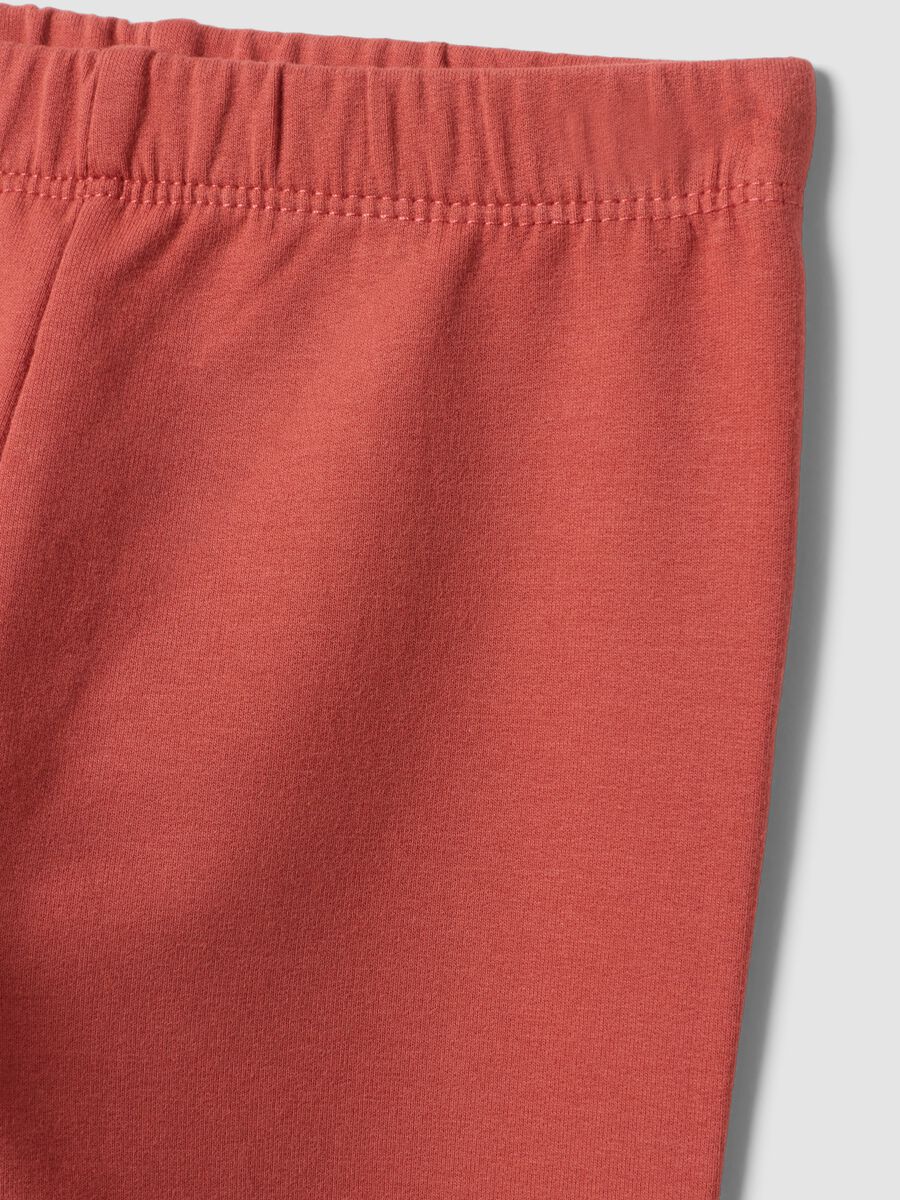 Red regular-fit leggings in stretchy organic cotton_2