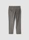 Pantaloni grigi in cotone elasticizzato a coste_2