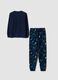 Blue crew-neck pyjamas with video game print trousers_1