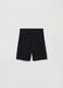 Plush Bermuda joggers with embroidered logo_2