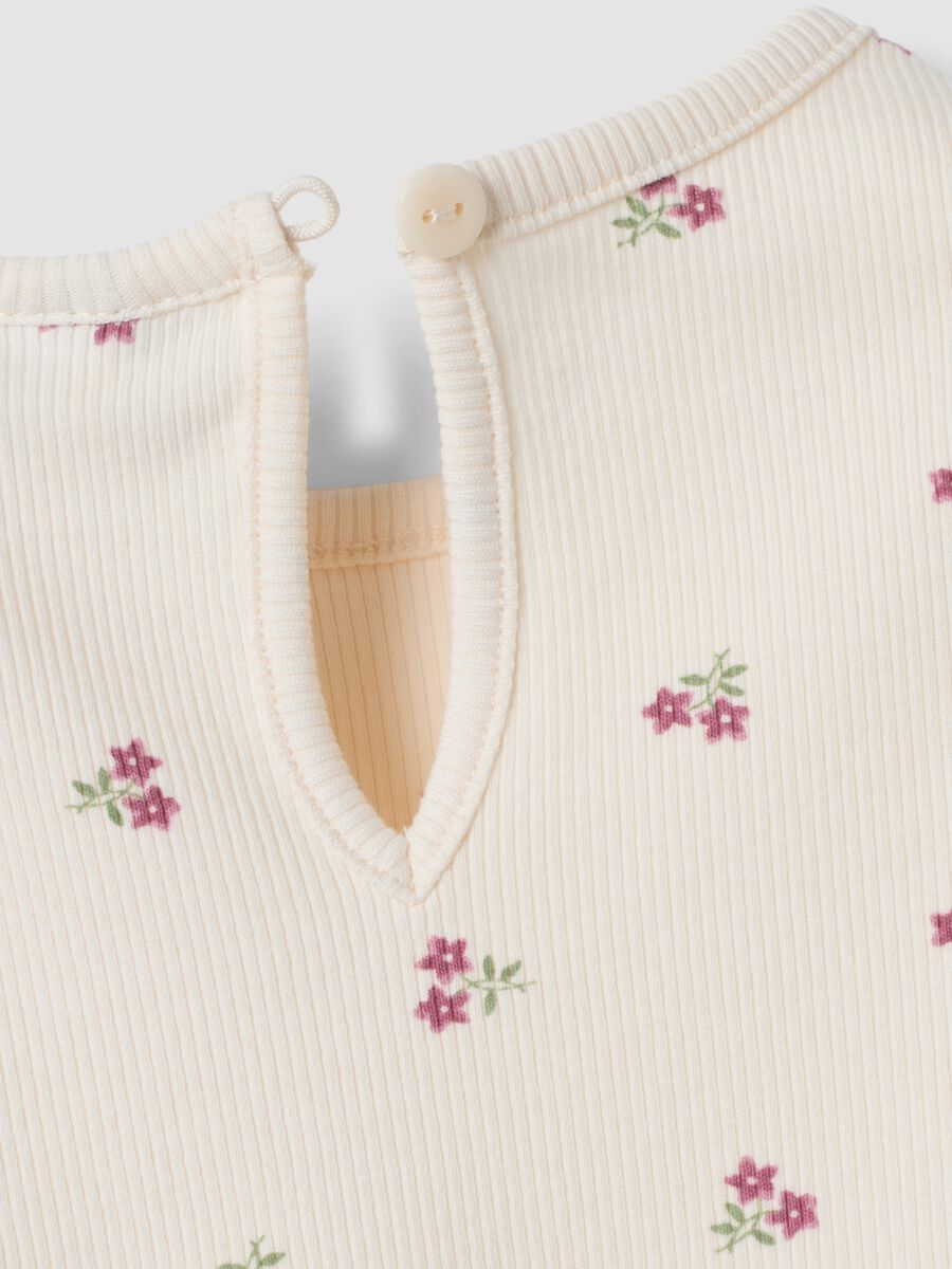 Pink stretch organic cotton crew-neck T-shirt_3
