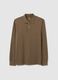 Brown pure cotton polo shirt regular fit_4