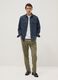 Green pure cotton carrot-fit chino trousers_0