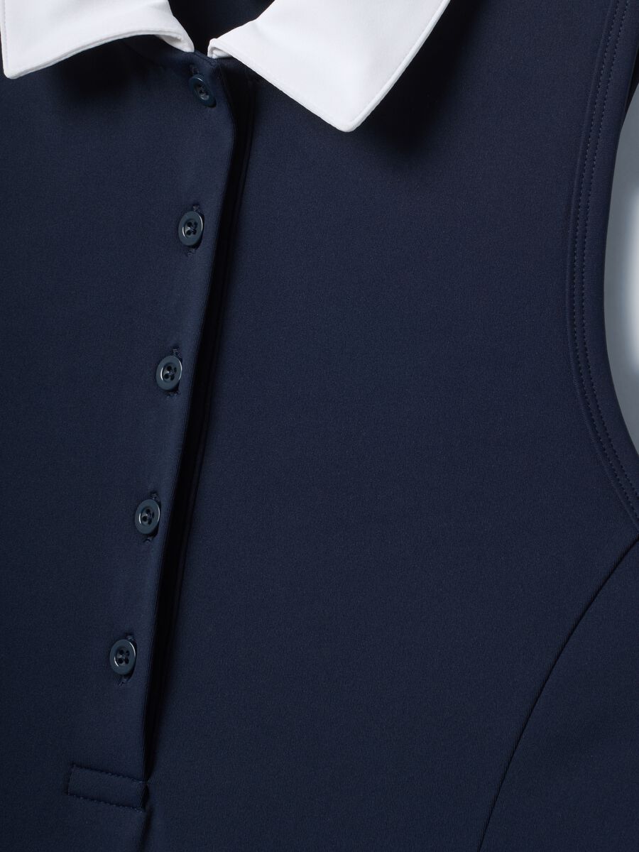 Blue ALTAVIA COURT sports dress in stretch technical fabric_6