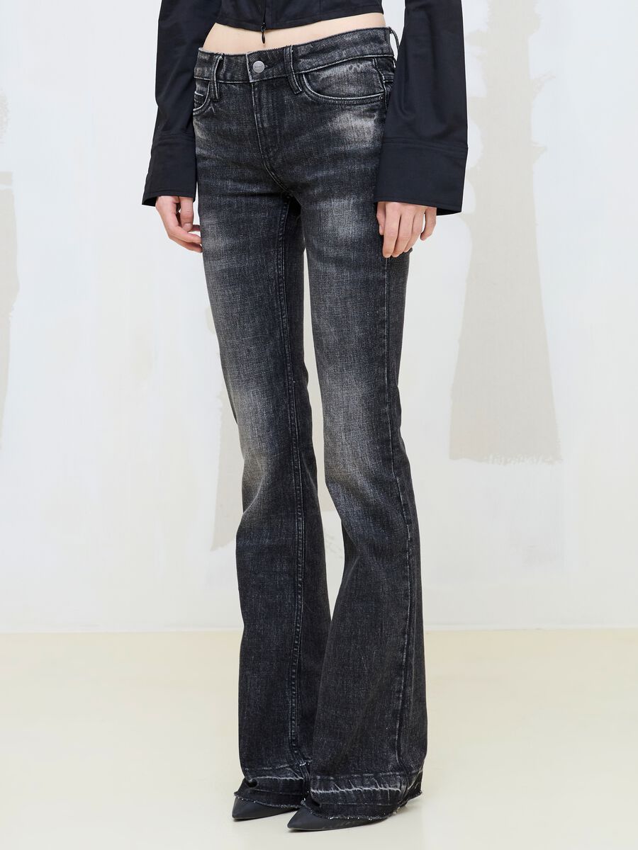 Slim Flare Black Washed Denim_2