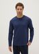 Long blue pyjamas in pure cotton, regular fit_1