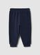 Blue pure cotton over-fit joggers with teddy bear print_1