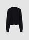 Black ribbed viscose-blend cardigan, regular fit_2