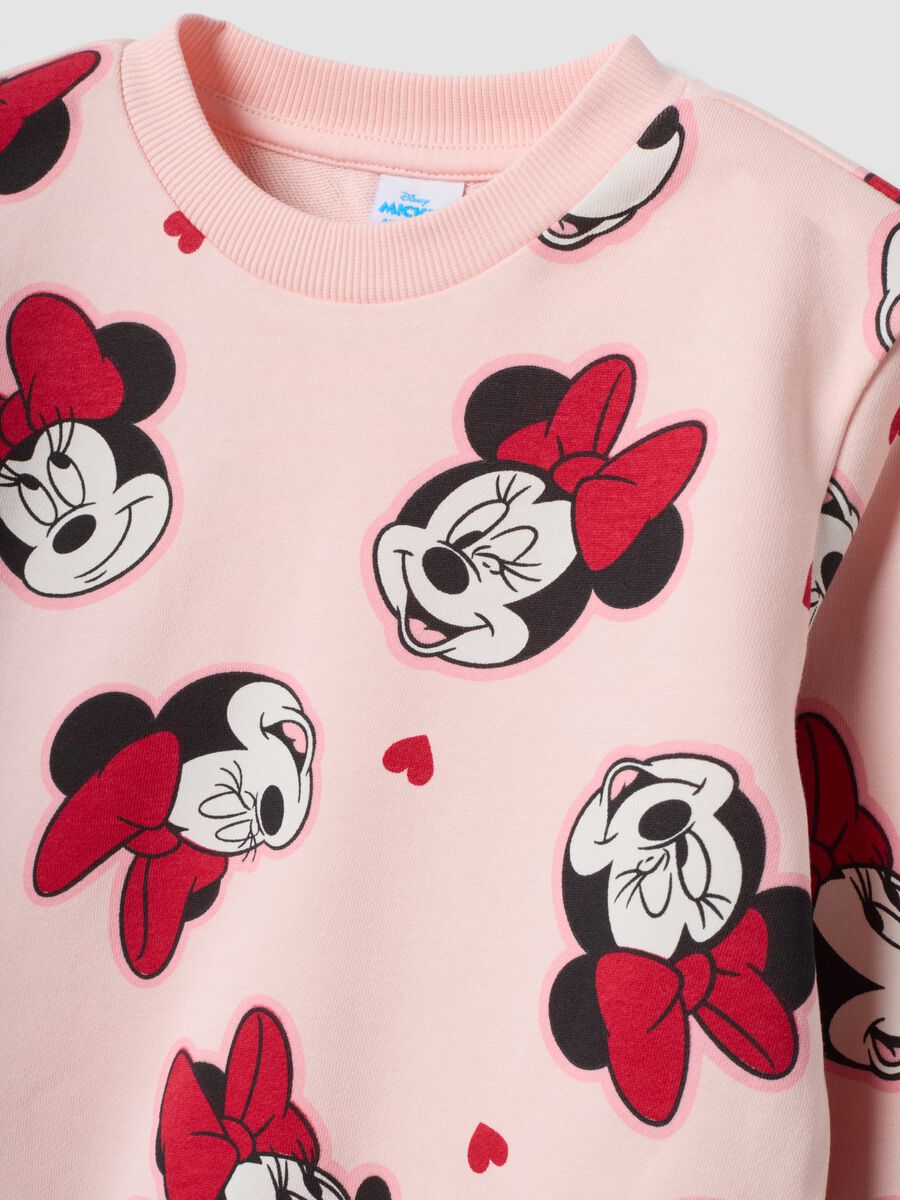 Completo jogging rosa in misto cotone con stampa Minnie_2