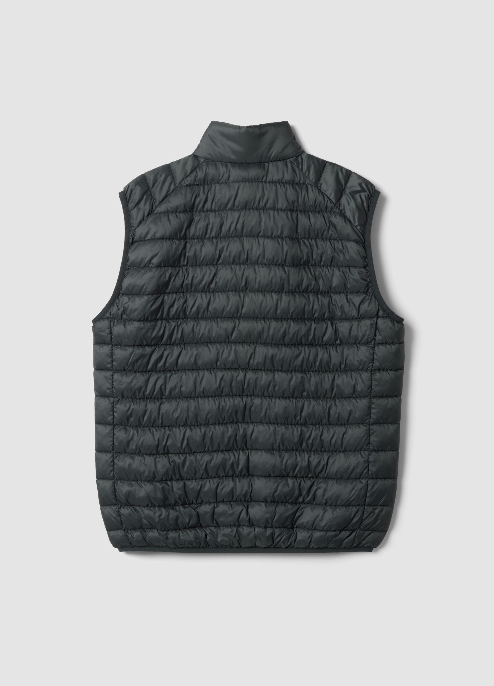 Gilet Ultralight verde imbottito con zip