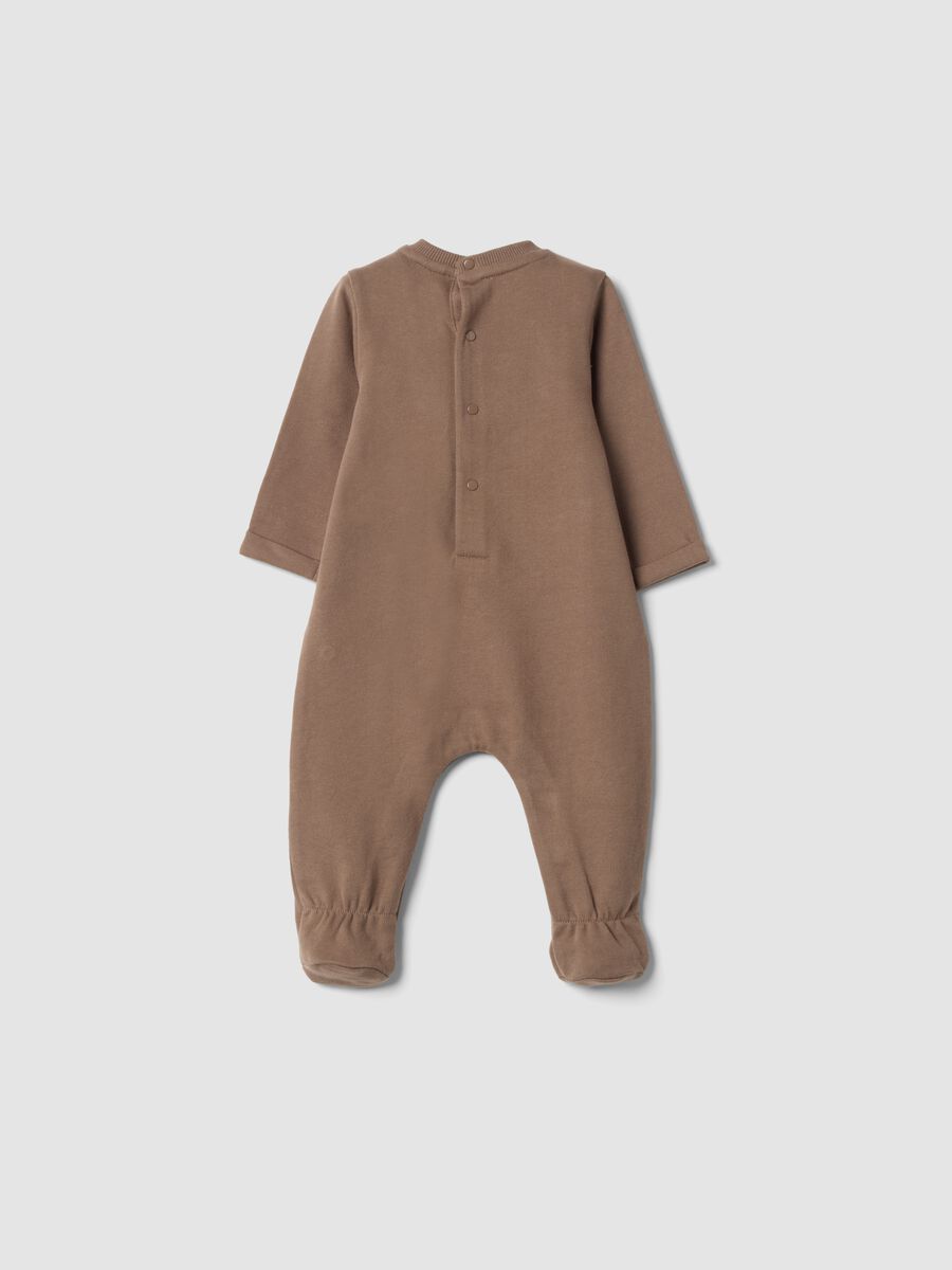 Light brown romper in pure organic cotton_1