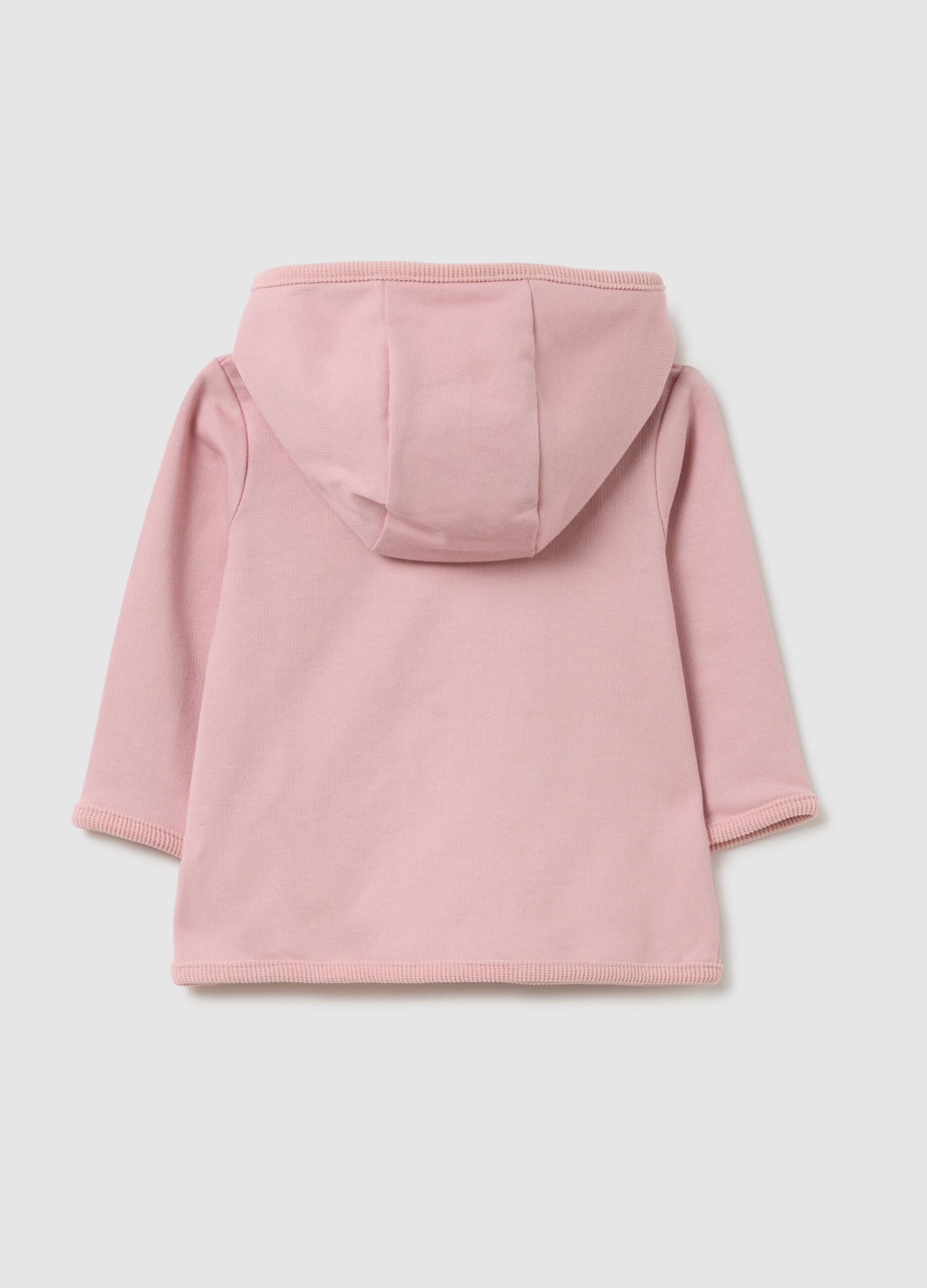 Girls' Pink Pure Cotton Jacket - Regular Fit