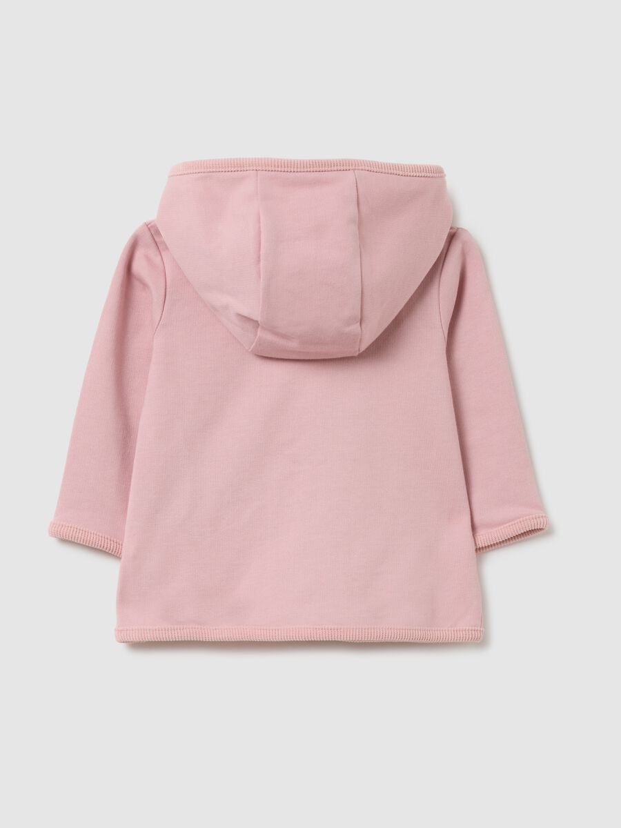 Girls' Pink Pure Cotton Jacket - Regular Fit_1