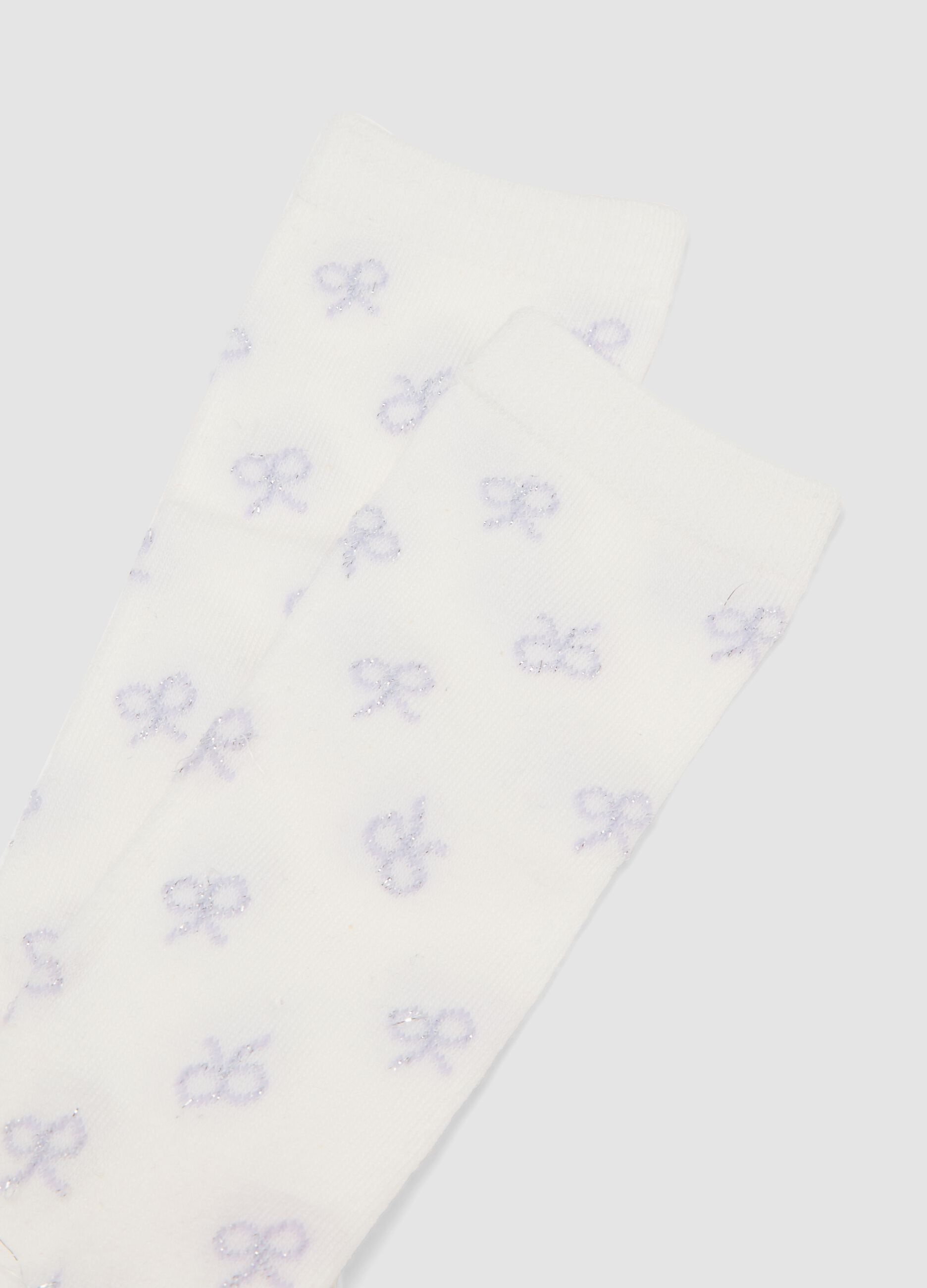 2-pack of multicolour long socks in stretch organic cotton