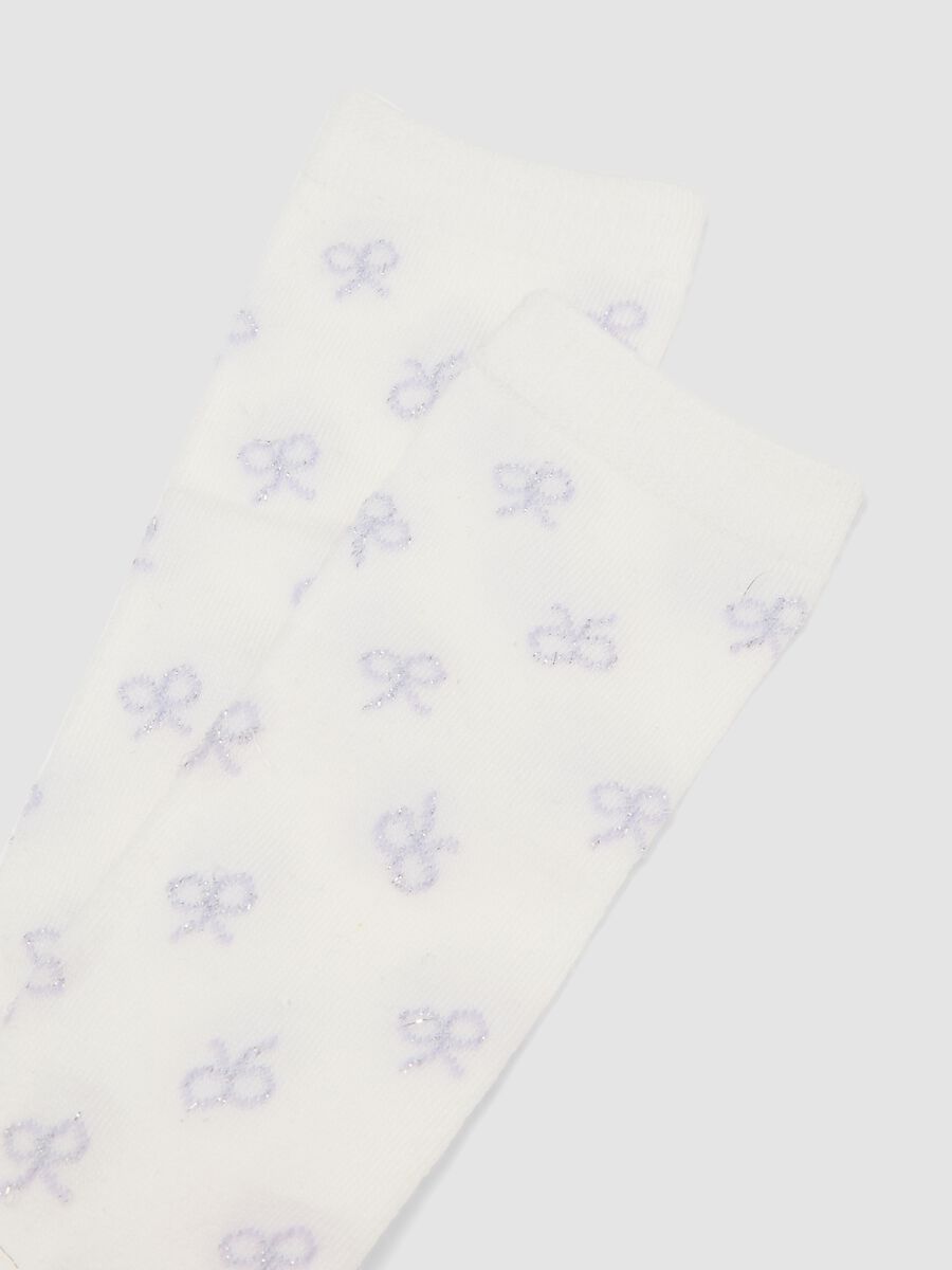 2-pack of multicolour long socks in stretch organic cotton_1