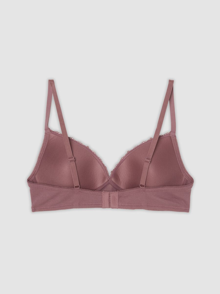 Pink padded bra in stretchy organic cotton_2