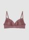 Pink padded bra in stretchy organic cotton_2