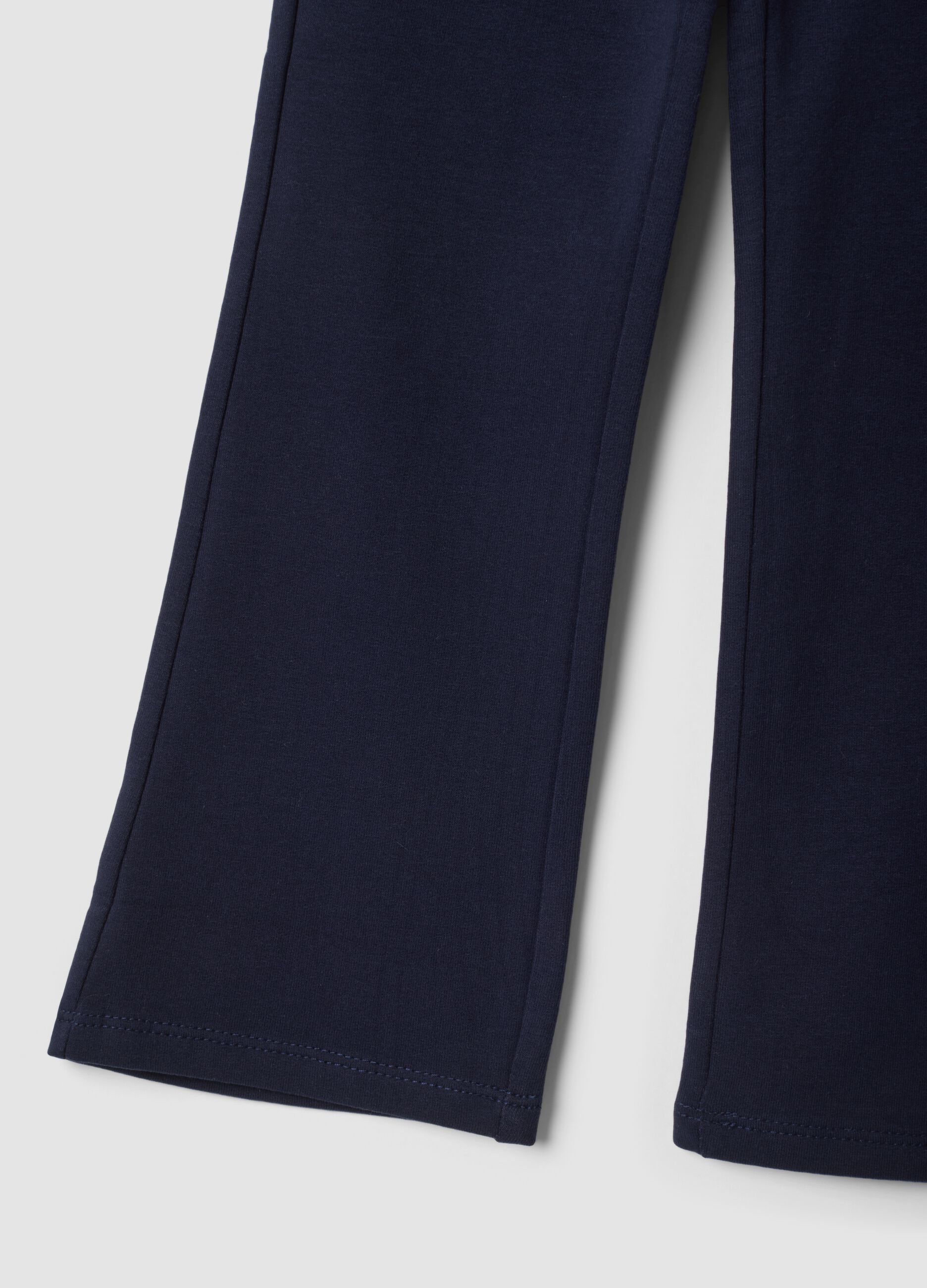 Blue stretch organic cotton leggings