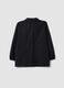 Black kids&rsquo; school smock with zip and Sonic embroidery_1