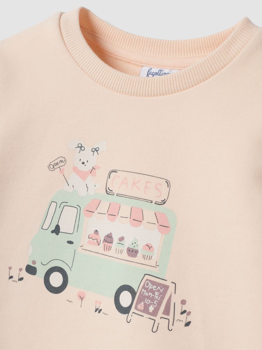 White 100% cotton crew-neck sweatshirt_2