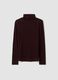 Purple stretch viscose crew-neck top, regular fit_0