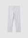 Grey cotton blend skinny leggings for girls_4