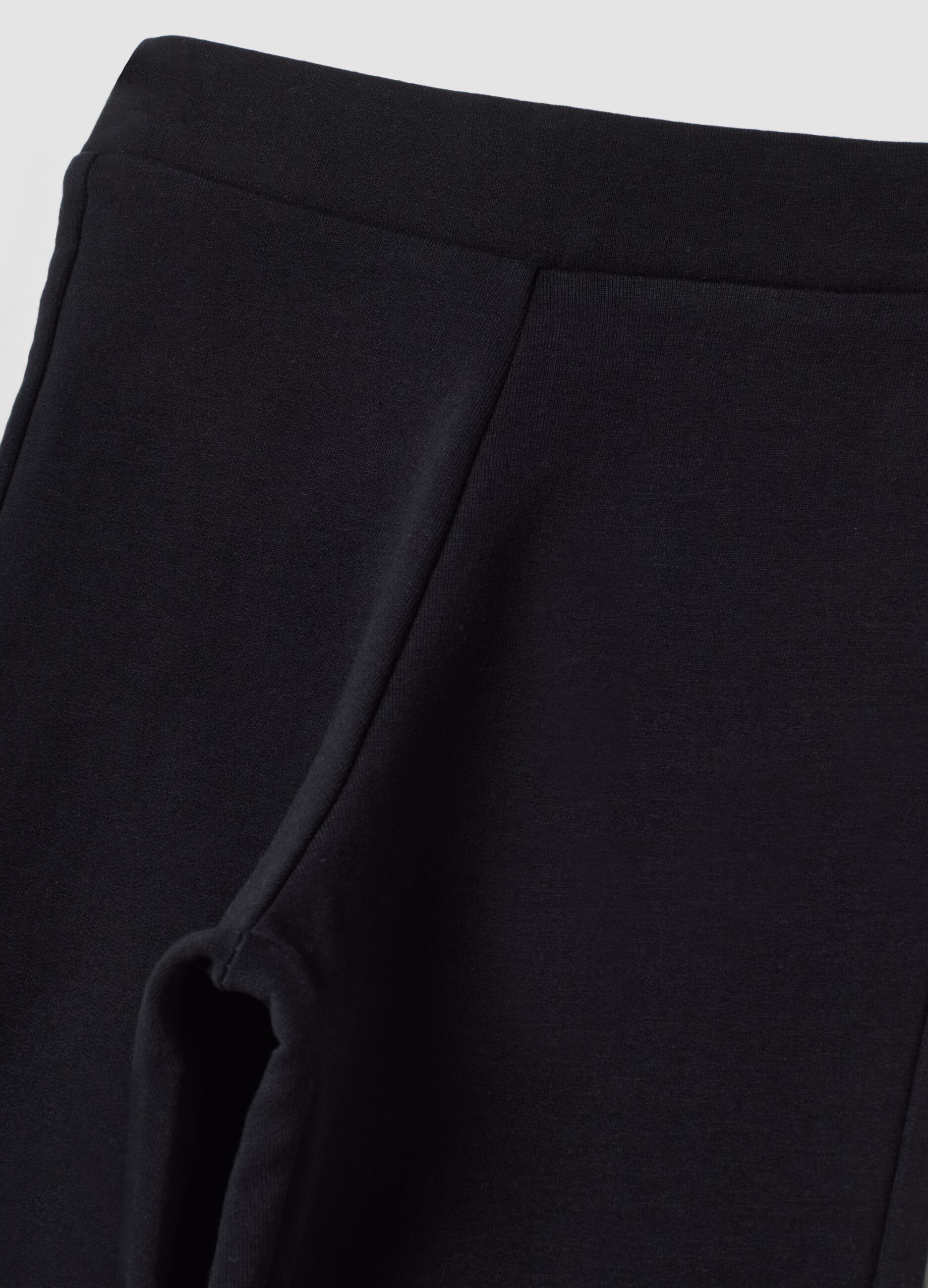 Blue flared leggings in stretchy organic cotton