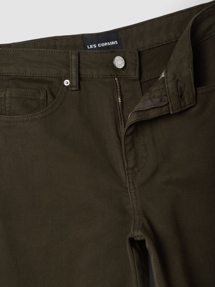 Brown wide-leg jeans in pure cotton_1
