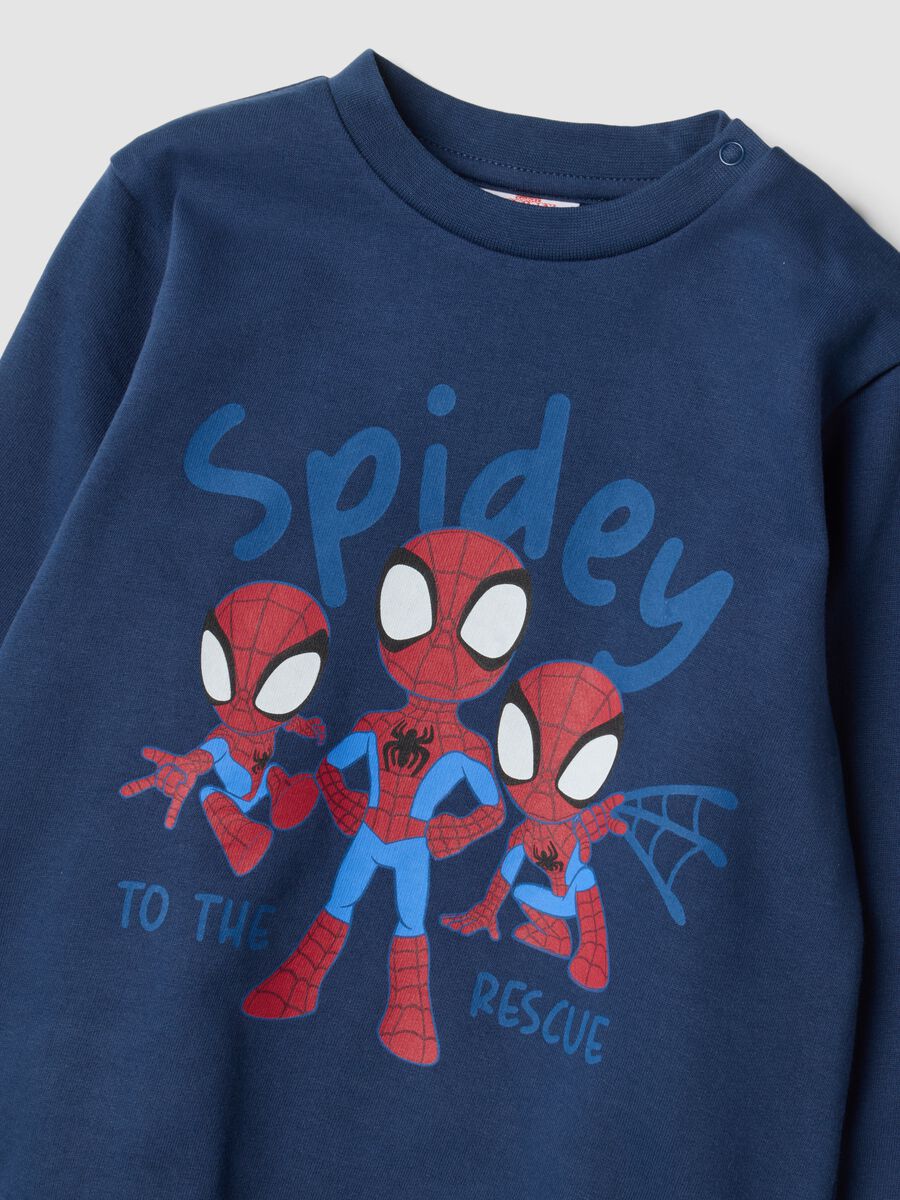 Blue organic cotton MARVEL Spider-Man print pyjamas_3