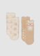 2-pack of light beige stretch organic cotton socks_0