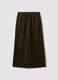 Green wide-leg ribbed trousers in stretch viscose blend, regular fit_2