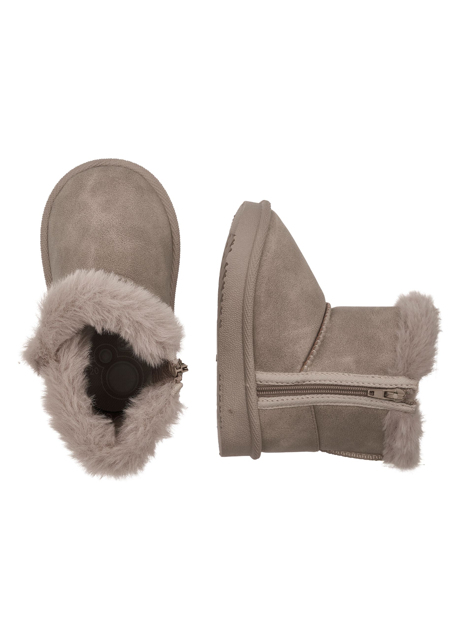 Chicco girls&rsquo; grey teddy-lined ankle boots