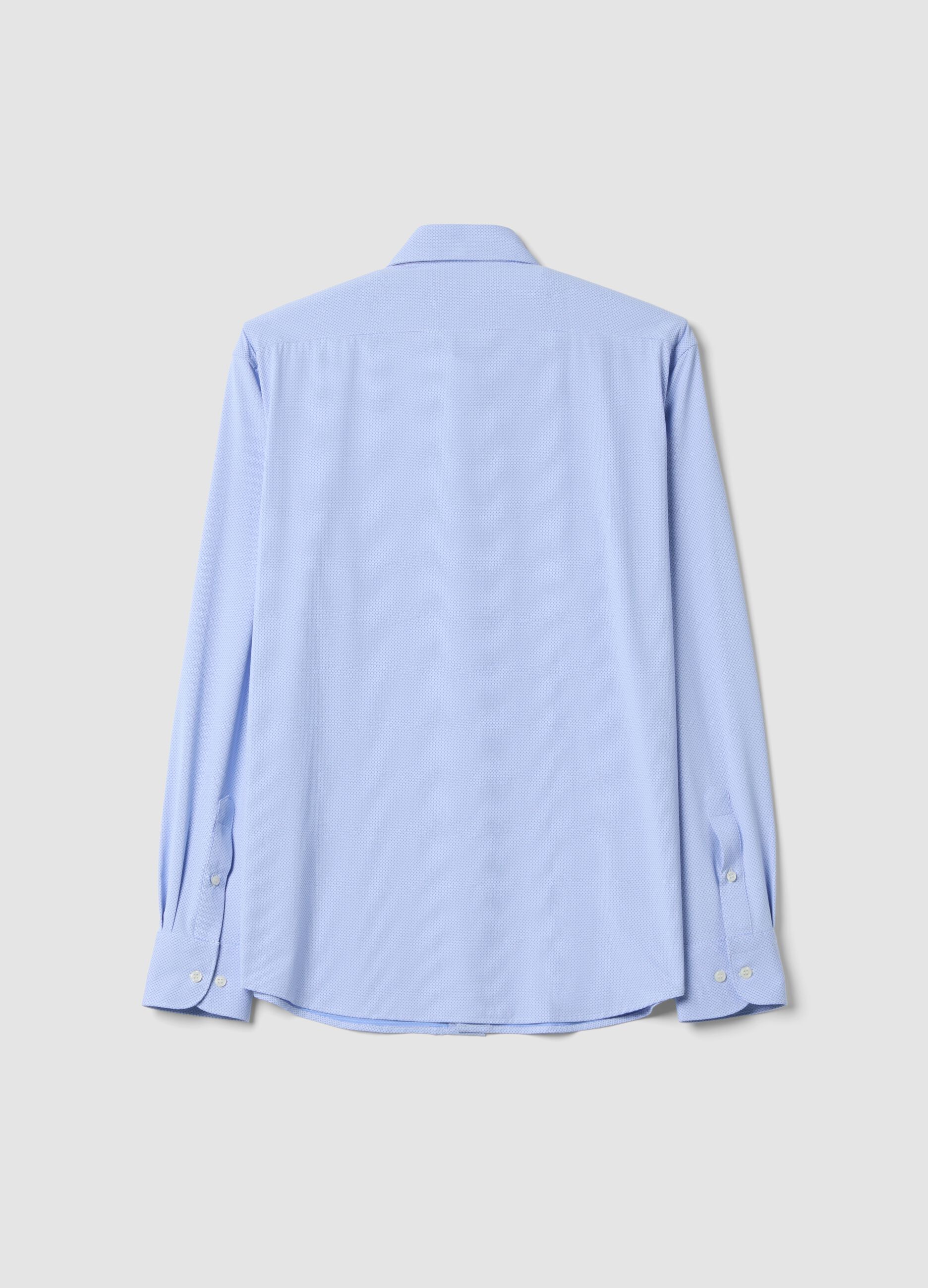 Camicia traspirante azzurra in tessuto elasticizzato 4 Way Stretch slim fit