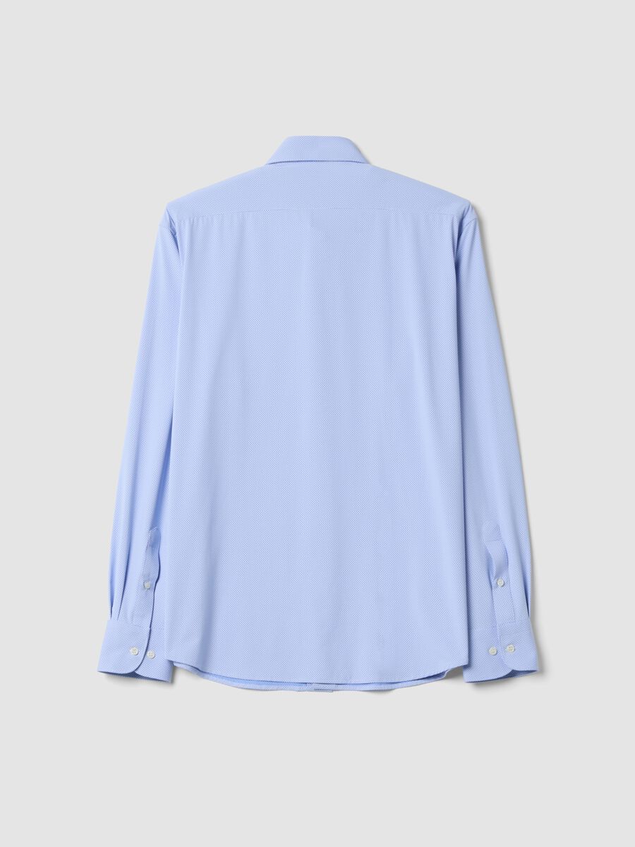 Camicia traspirante azzurra in tessuto elasticizzato 4 Way Stretch slim fit_2