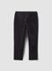 Pantaloni blu in cotone elasticizzato wide leg_2
