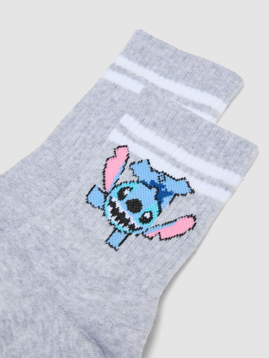 3-pack of multicolour mid-calf socks in stretch organic cotton with Stitch print_2