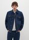 Blue denim pure cotton jacket with oversized fit_1