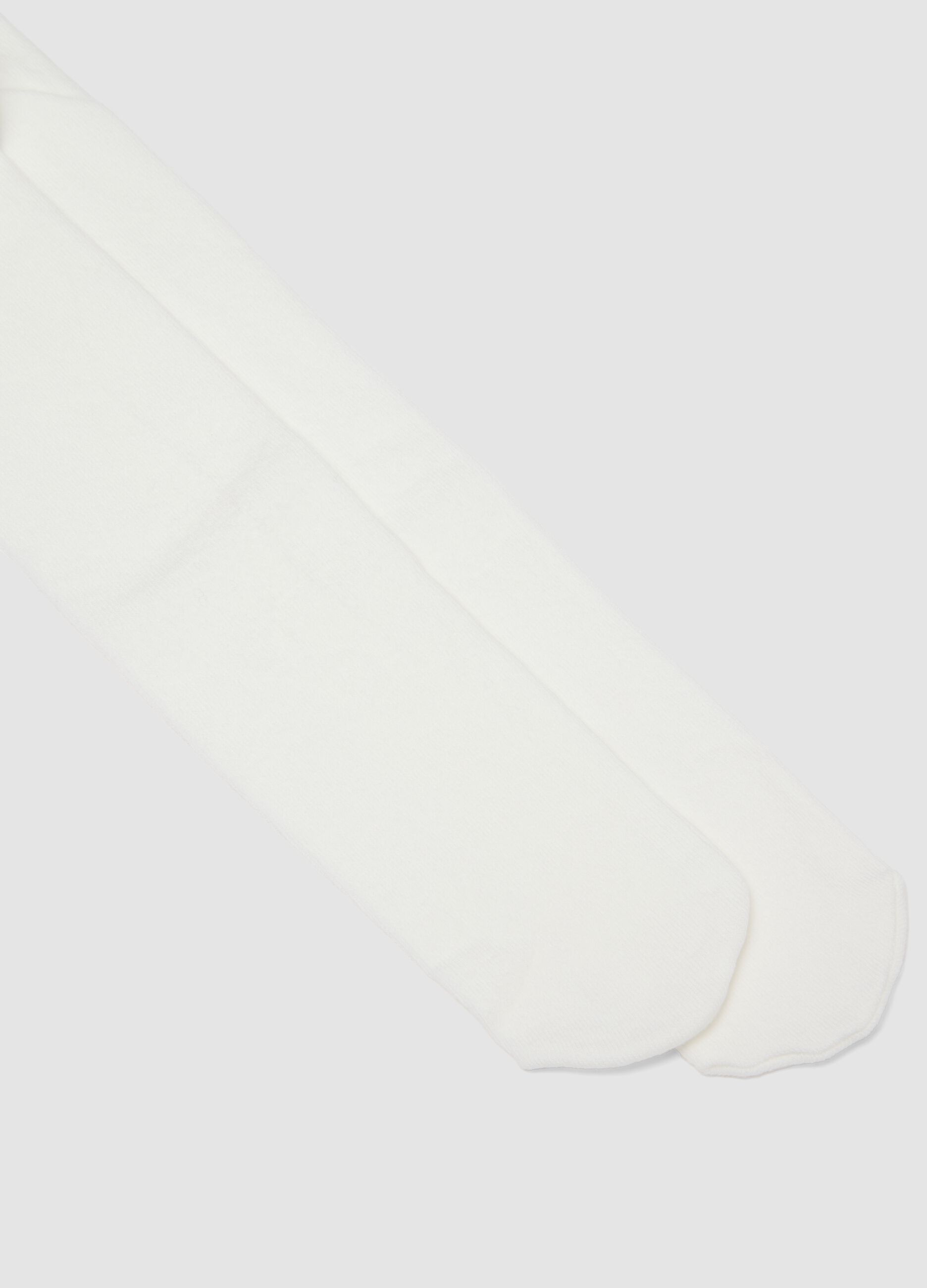 White organic stretch cotton tights