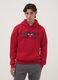 Red cotton-blend hoodie with Chicago Bulls print_2